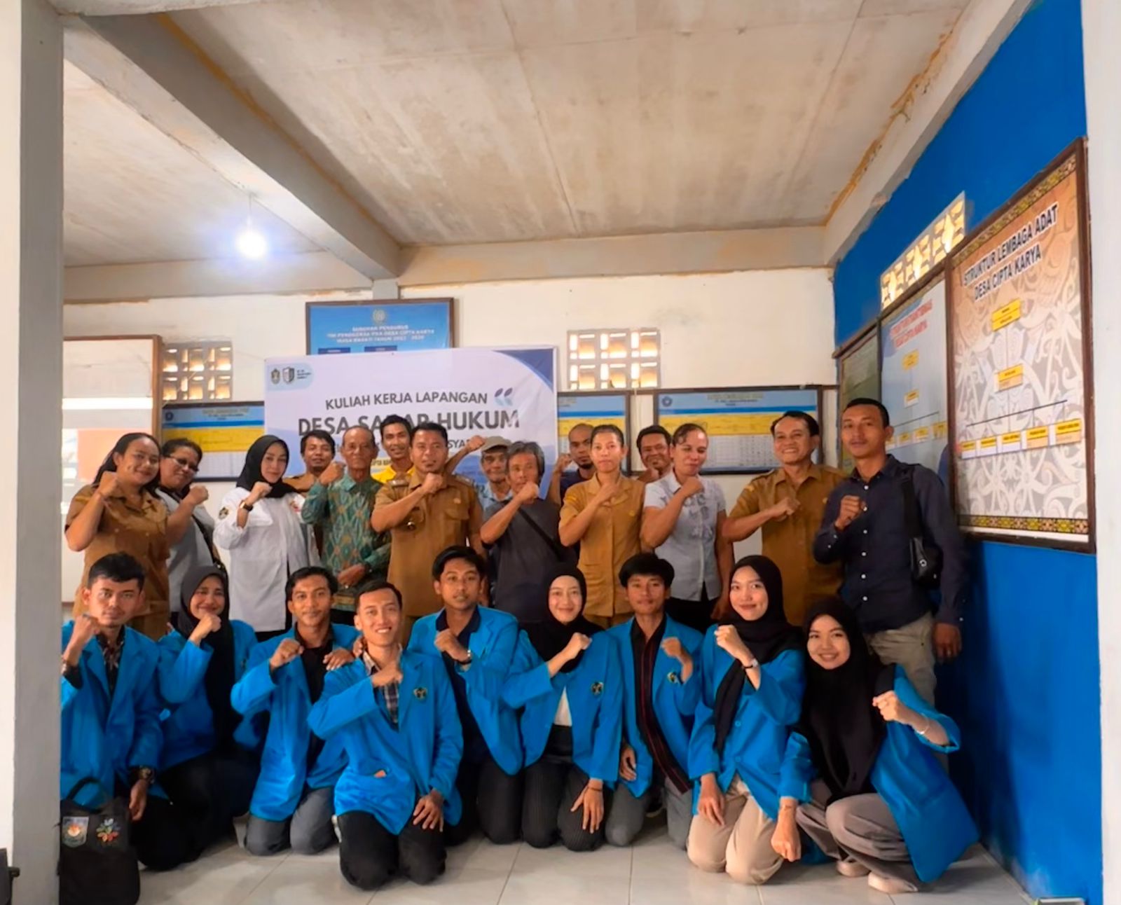 Pembukaan Kegiatan Kuliah Kerja Lapangan Desa Sadar Hukum di Desa Cipta Karya Resmi Dimulai