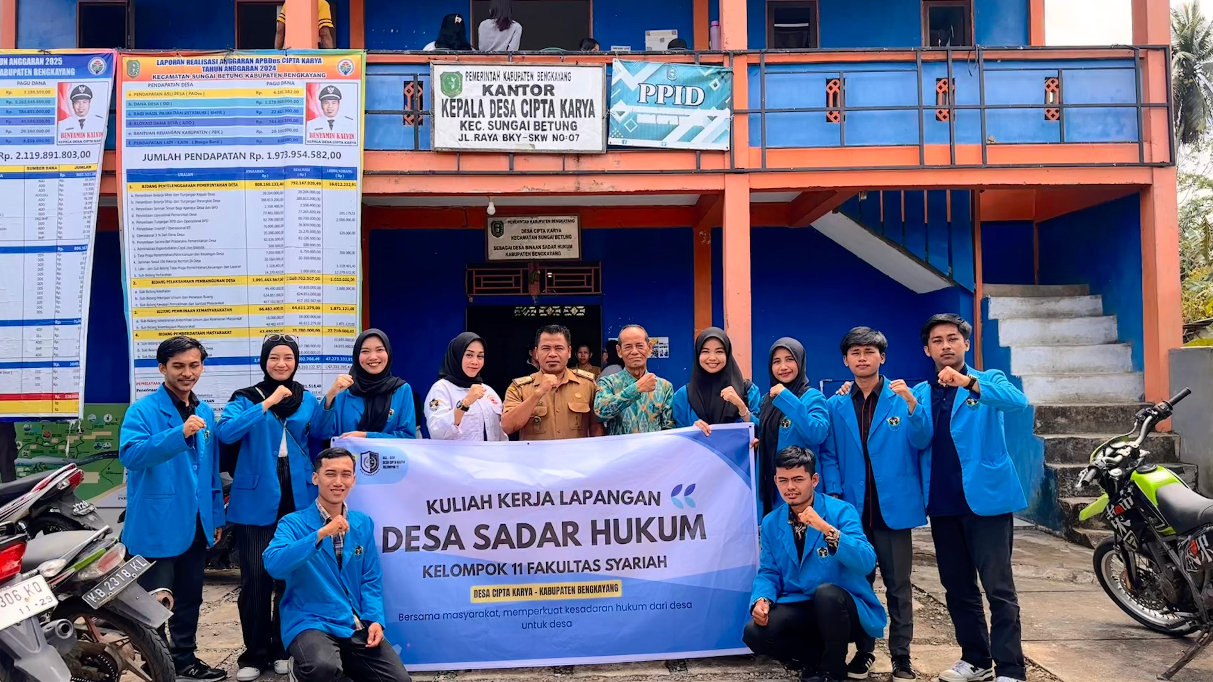 Pembukaan Kegiatan Kuliah Kerja Lapangan Desa Sadar Hukum di Desa Cipta Karya Resmi Dimulai