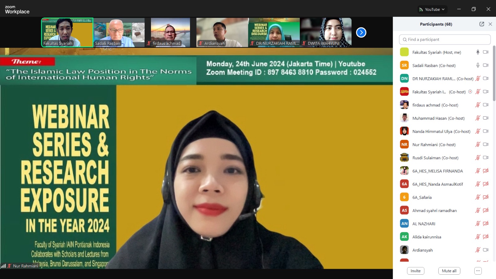 Fakultas Syariah IAIN Pontianak Sukses Gelar Webinar Internasional